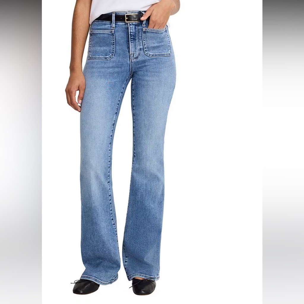 Nwtgood American Stretch Mid Rise Flare Jeans